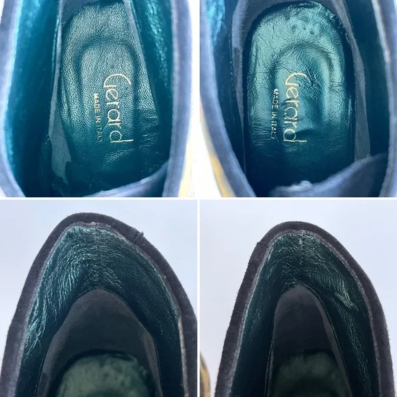 Vintage Leopard Print Suede Lace Up Ankle Booties - Picture 12 of 16